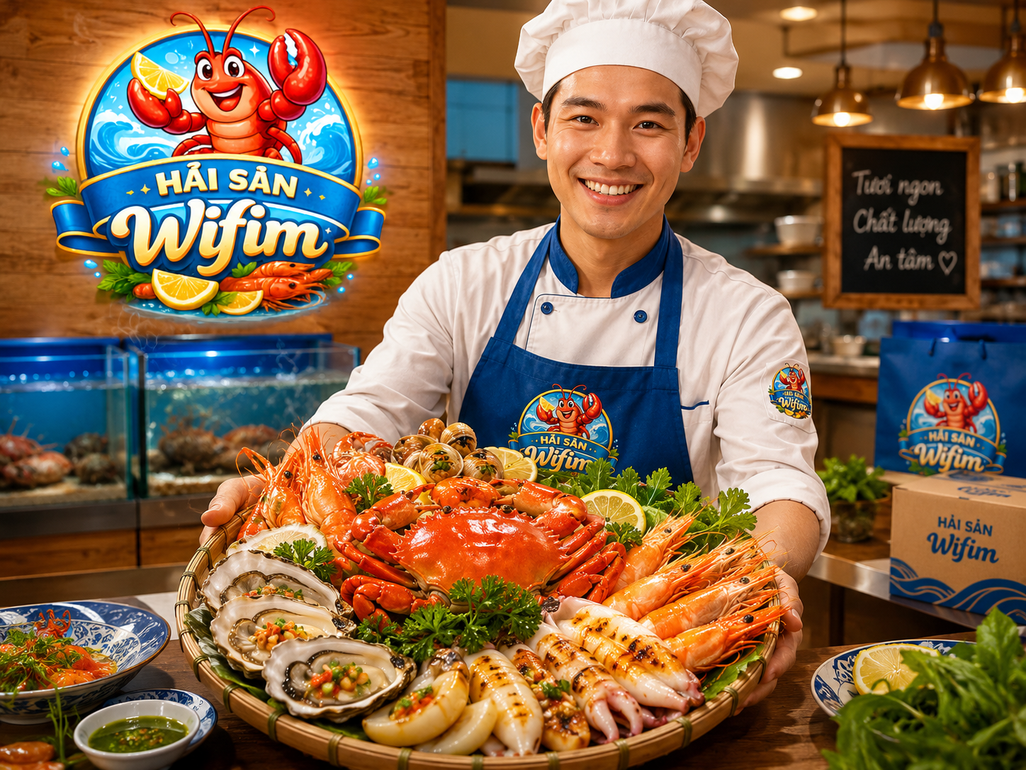 Hải sản tươi ngon tại Hải sản Wifim