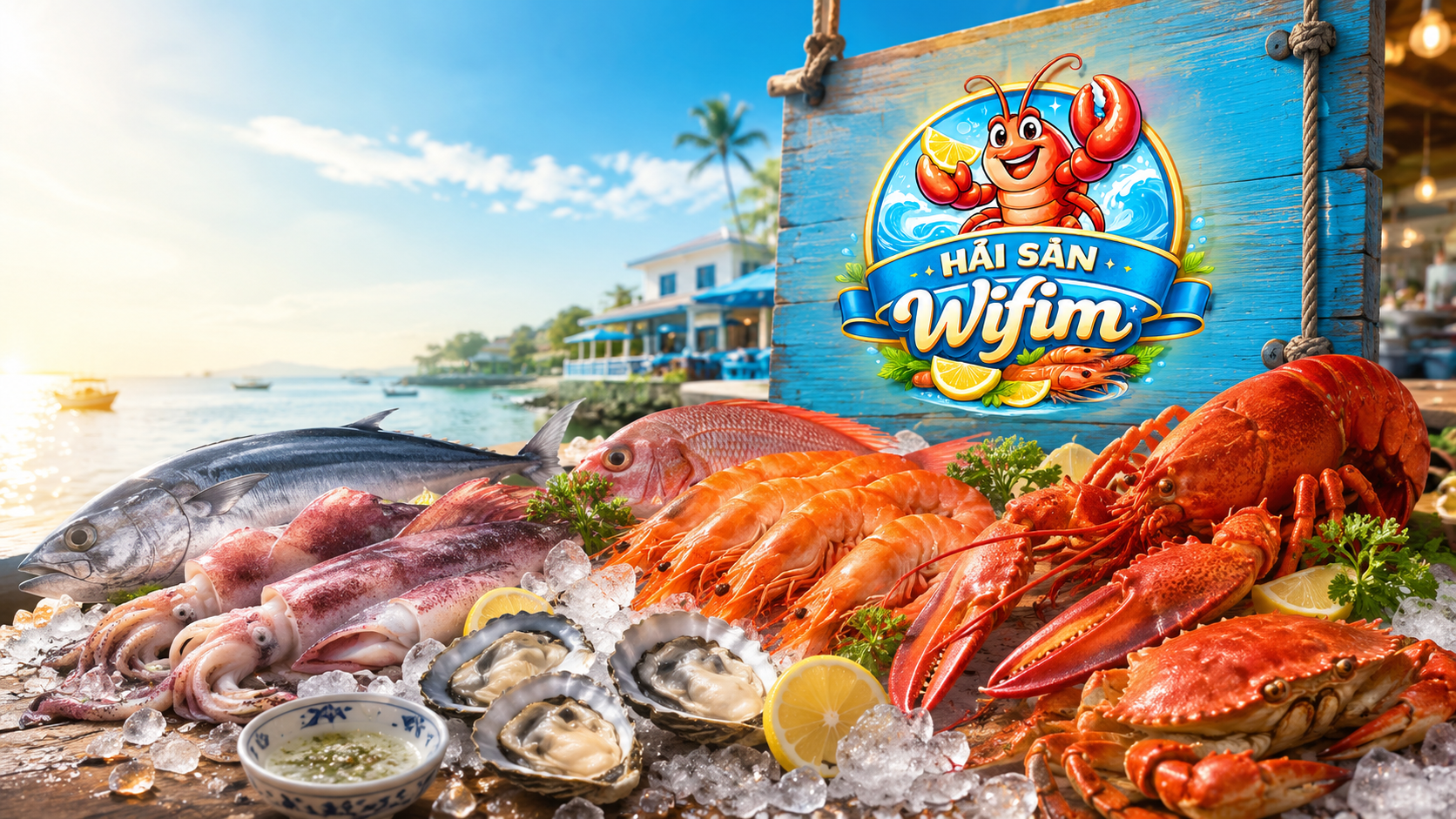 Mâm hải sản Wifim tươi ngon